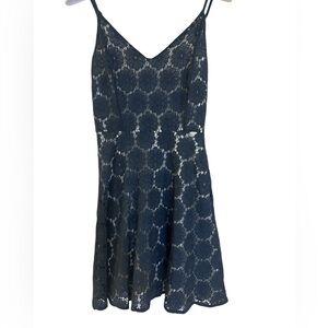 Women’s Altar’d State Navy Lace Skater Dress, Size S.